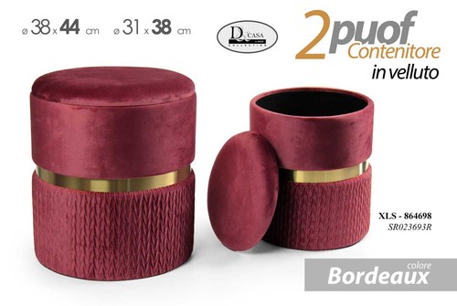 Pouf cilindrico contenitore - 2,