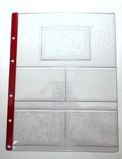 ABAFIL Foglio a 5 Spazi (tasche 9,7x6cm) X 2 € Euro Commemorativi in Coin Card