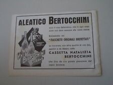 advertising Pubblicità 1937 VINO ALEATICO BERTOCCHINI