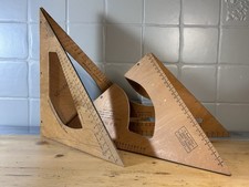 2 Squadre Sartoriali In Legno ‘Le Grand Chic-Giuseppe Perazzolo Bologna’ Anni50