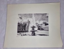 B&W Serigraph Rome St Peter