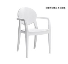 POLTRONA IGLOO IMPILABILE IN TECNOPOLIMERO LINO BAR RISTORANTE HOTEL SCAB DESIGN