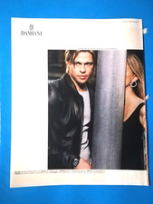 RITAGLIO DI GIORNALE PUBBLICITA' DAMIANI GIOIELLI BRAD PITT DA COLLEZIONE -(141)