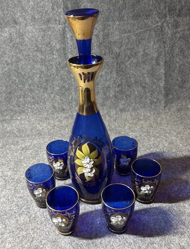 Vetro murano blu - e, oro