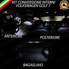 KIT FULL LED INTERNI GOLF 7 VII PLAFONIERA ANT+POST+BAGAGLIAIO 6000K CANBUS