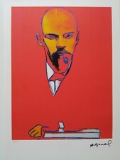 Litografia firmata Andy Warhol - Vladimir Ilyich Lenin - Certificato Leo Cast...