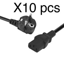 X10 Pezzi Cavi elettrici alimentazione Schuko 16A Computer Pc Tv Stampanti 1,5m