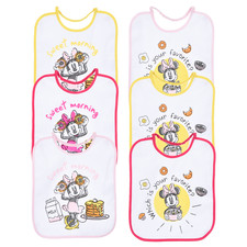 BAVETTE MINNIE DISNEY SET 6 BAVAGLINI 27 X 22,5 CM SPUGNA PER BAMBINI - HY00177