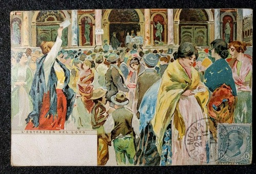 Cartolina estrazione lotteria - cartolina,