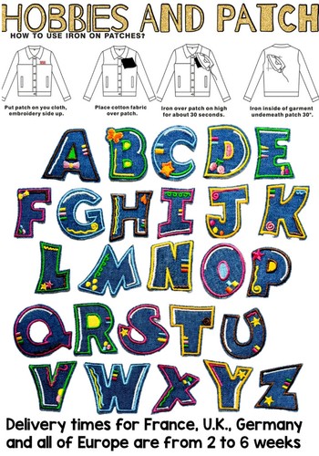 Patch alfabeto lettere iron - patch,