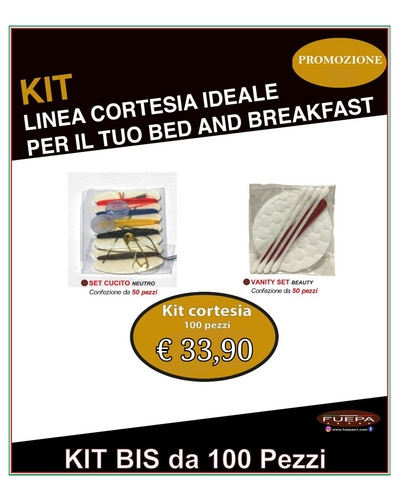Set cortesia kit 100 - 100, pz