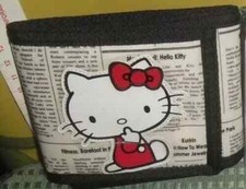 1 PORTAFOGLI HELLO KITTY WALLET PORTAFOGLIO NERO BIANCO kawaii cat sanrio manga