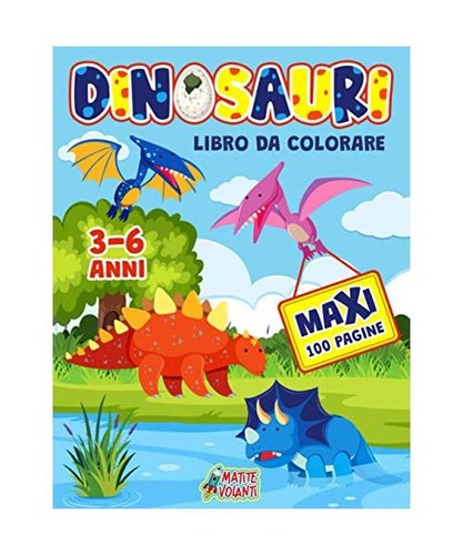 Dinosauri libro colorare - dinosauri,