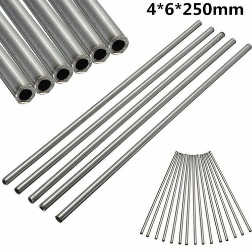 2pz tubo acciaio inox 6x4mm - 2pz,
