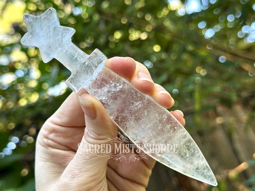 Athame quarzo trasparente - quarzo,