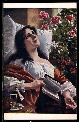 Cartolina artista donna - donna, che