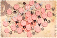 stampi gomma siliconica set 26 lettere - lotto 26pz - fimo cernit formine