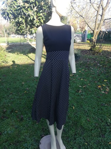 Abito longuette nero pois - nero,