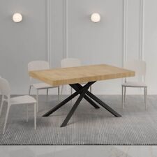 Tavolo allungabile KARIDA 140x90 cm quercia natura gambe antracite