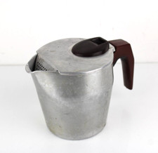 Bricco Bric di Latta per Latte con Manico in Plastica Vintage D'Epoca Caraffa