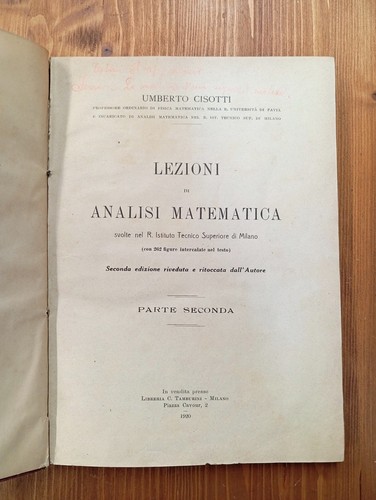 Umberto cisotti lezioni - -, di