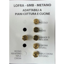 Serie ugelli piano cottura cucine gas Lofra 5 fuochi + forno- gas metano - 6mb