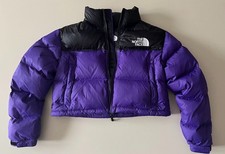 Giubbotto donna The North Face - Nuptse Short viola e nero - taglia M