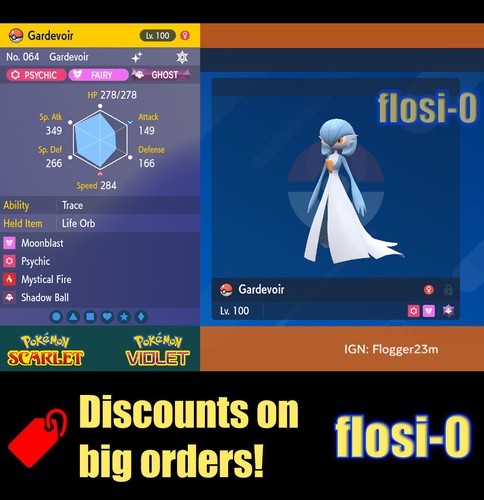 6iv shiny gardevoir pokemon - 6iv,