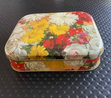 SCATOLA DI LATTA  PERUGINA  ANNI 70 VINTAGE motivo  a fiori