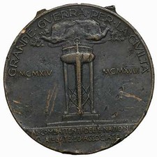 Medaglia in bronzo prima guerra mondiale ww1 commemorativa Italia regno 1918