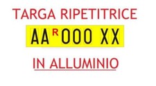 TARGA RIPETITRICE RIFLETTENTE x CARRELLO RIMORCHIO COMPLETA DI NUMERI E LETTERE