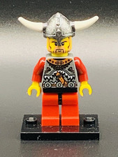 Lego Viking Red Chess Pawn - Horns Glued to Helmet (vik034)