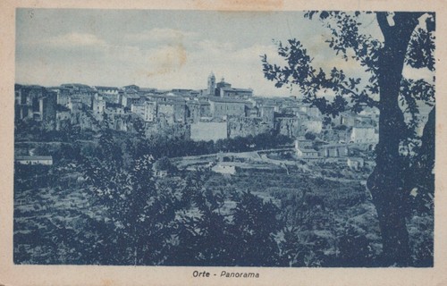 Cartolina orte viterbo - orte, lazio