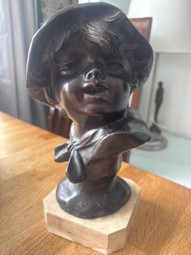 Antica statua busto bambino - busto,