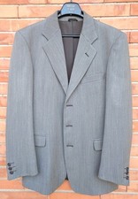 LORD HASHFORT Abito completo uomo giacca pantalone Pura Lana Vergine grigio 48