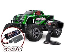 Traxxas Stampede HD BL-2S verde con batteria Lipo 3000 mAh gratuita e caricabatterie USB-C 