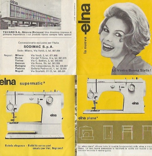 Elna macchina cucire - cucire, libretto