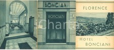 1930 ca FIRENZE Hotel BONCIANI *Pieghevole ILLUSTRATO con mappa