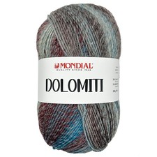 FILATO " DOLOMITI" MONDIAL MULTICOLOR  30% LANA 70% MICROFIBRA PC 200 GR - 400MT