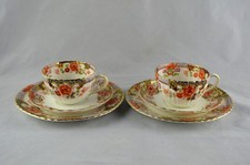 Tazze da tè e piattini Samuel Radford inizio XIX secolo IMARI x2 Trio - PERFETTI