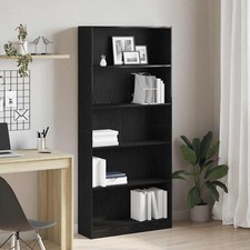vidaXL Libreria Rovere Nero