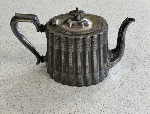 Teiera vintage piatto argento