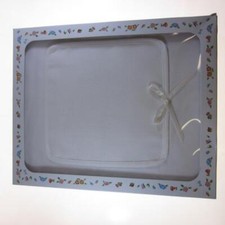 COPERTINA CULLA PANNA IN COTONE "TINTA UNITA" CON INSERTO AIDA DA RICAMARE