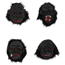 1 pezzo maschera gorilla animale peloso maschera testa di scimmia maschera Halloween carnevale