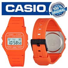 Orologio digitale CASIO F-91WC-4A2DF Unisex Arancione Vintage Classico Sveglia