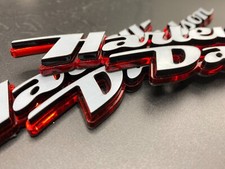 Emblema Scritta Harley Davidson  adesivi in plexiglas colore Rosso/Nero