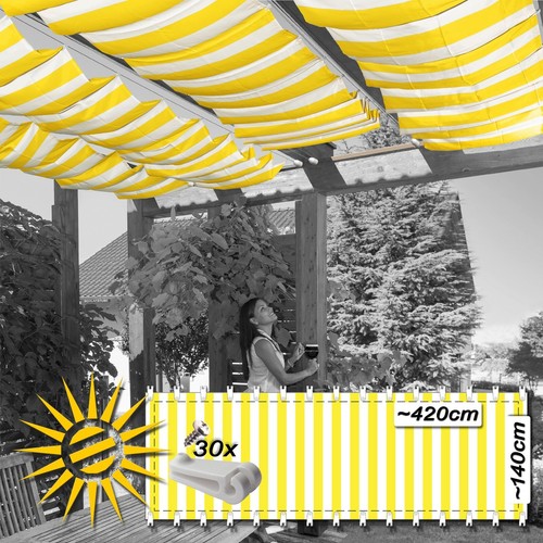 Tenda sole gialla bianca - sole,
