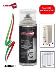 VERNICE SMALTO SPRAY 120°C X RADIATORI E TERMOSIFONI RAL9010 BIANCO PURO 400ml