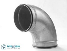 Curva 90 gradi in lamiera zincata stampata per aria con guarnizione di tenuta