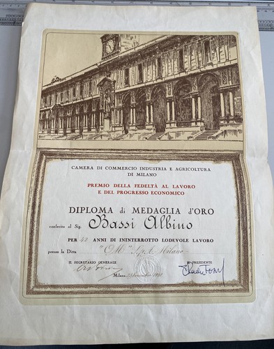 Diploma medaglia oro - di, d’oro